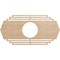 Ekena Millwork Chrysler Wood Fretwork Pierced Ceiling Medallion, Alder, 20"W x 10"H x 5 1/4"ID x 3/8"T CMWP20X10X0375CSAL - alternate 1
